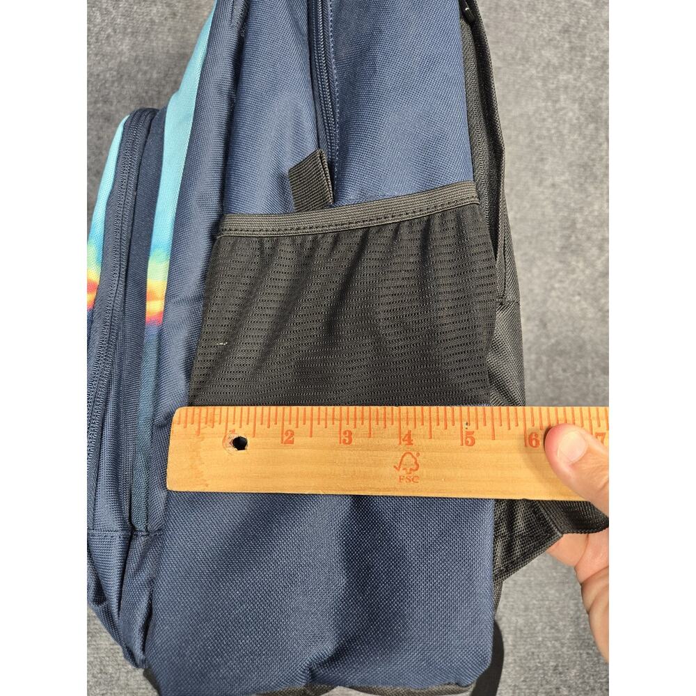 Billabong Backpack Blue Tie Dye School Laptop Bag Water Bottle Pockets Large - Picture 6 of 16